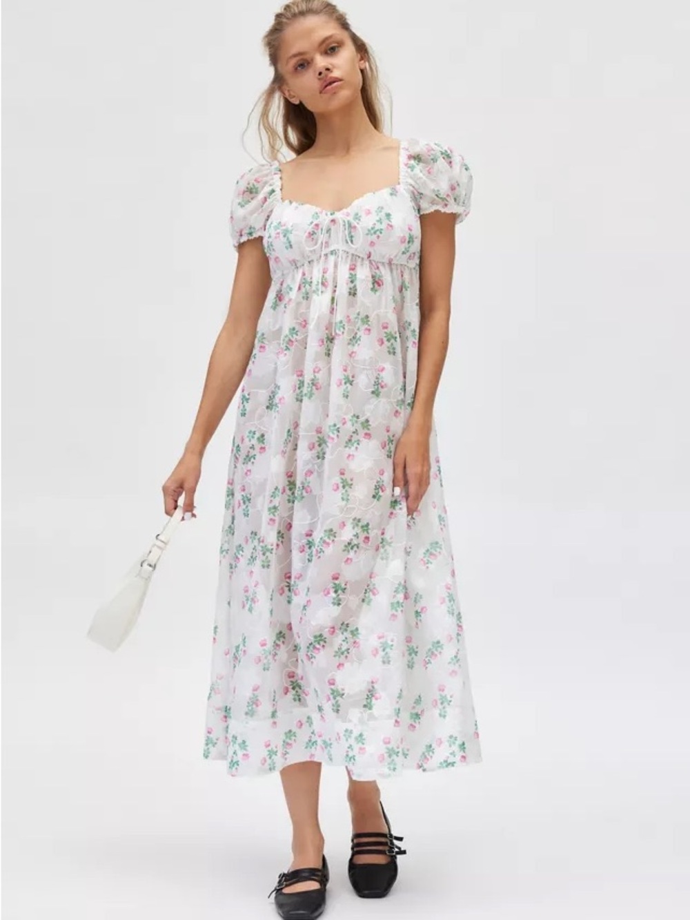 NWT For Love and Lemons Remi Sheer Midi Dress